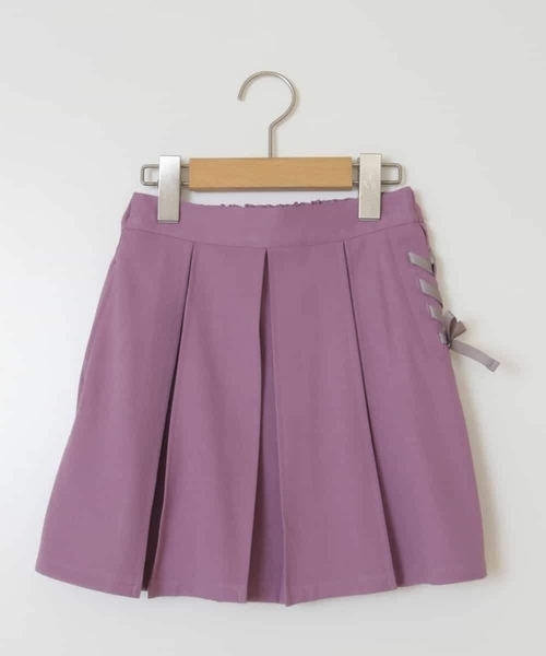 a.v.v（アーヴェヴェ）の「[140-150]サイドレースアップスカート（スカート・キッズ・ライラック/ベージュ・150/140）」の19枚目の写真