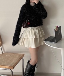 《Delfy》前後2wayラメシャギーリボンニット