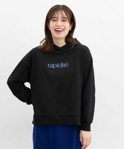 Honeys(ハニーズ)の「ロゴゆるパーカー(パーカー・レディース・オフホワイト/ブルー/ブラック/パープル・L/M/S)」の6枚目の写真