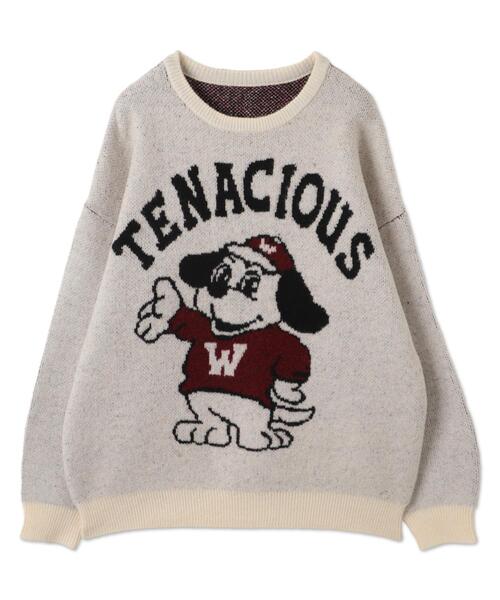 WEGO/ファニーグラフィックフラッフィーニットプルオーバー（ニット 