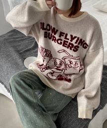 WEGO | WEGO/ファニーグラフィックフラッフィーニットプルオーバー(ニット/セーター)