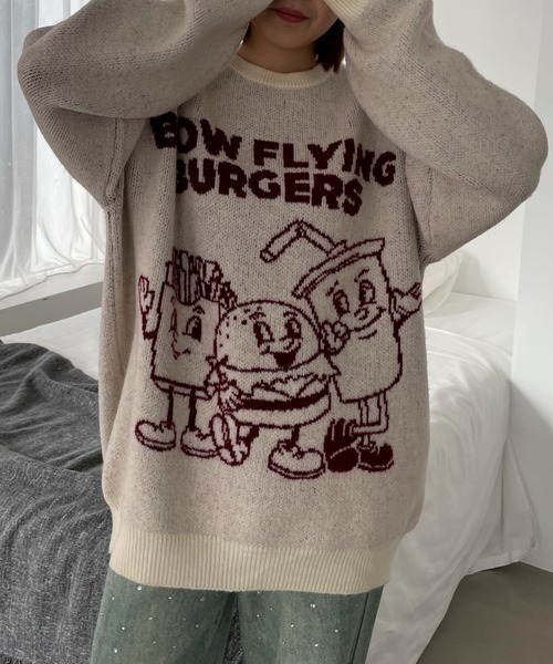 WEGO(ウィゴー)の「WEGO/ファニーグラフィックフラッフィーニットプルオーバー(ニット/セーター・レディース・その他4/その他3/その他2/その他1・FREE)」の8枚目の写真