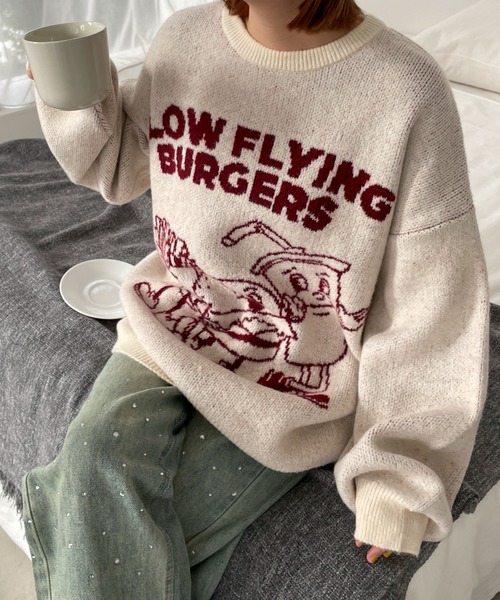 WEGO(ウィゴー)の「WEGO/ファニーグラフィックフラッフィーニットプルオーバー(ニット/セーター・レディース・その他4/その他3/その他2/その他1・FREE)」の10枚目の写真