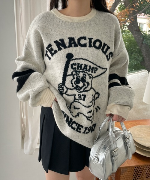 WEGO(ウィゴー)の「WEGO/ファニーグラフィックフラッフィーニットプルオーバー(ニット/セーター・レディース・その他4/その他3/その他2/その他1・FREE)」の12枚目の写真