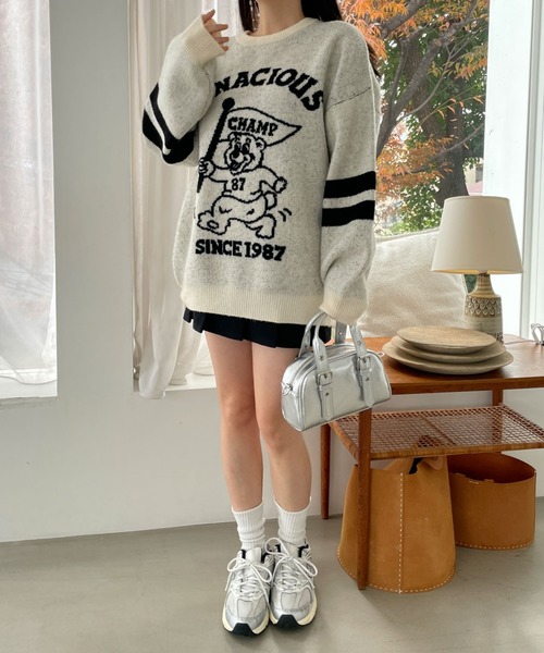 WEGO(ウィゴー)の「WEGO/ファニーグラフィックフラッフィーニットプルオーバー(ニット/セーター・レディース・その他4/その他3/その他2/その他1・FREE)」の16枚目の写真