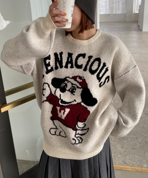 WEGO(ウィゴー)の「WEGO/ファニーグラフィックフラッフィーニットプルオーバー(ニット/セーター・レディース・その他4/その他3/その他2/その他1・FREE)」の17枚目の写真