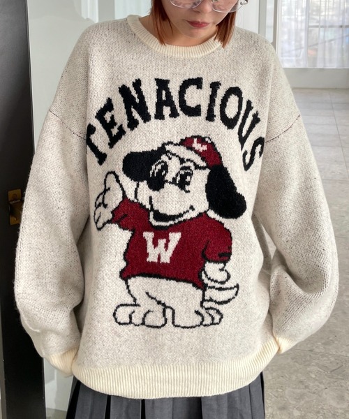 WEGO(ウィゴー)の「WEGO/ファニーグラフィックフラッフィーニットプルオーバー(ニット/セーター・レディース・その他4/その他3/その他2/その他1・FREE)」の19枚目の写真