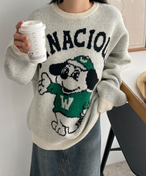 WEGO(ウィゴー)の「WEGO/ファニーグラフィックフラッフィーニットプルオーバー(ニット/セーター・レディース・その他4/その他3/その他2/その他1・FREE)」の21枚目の写真