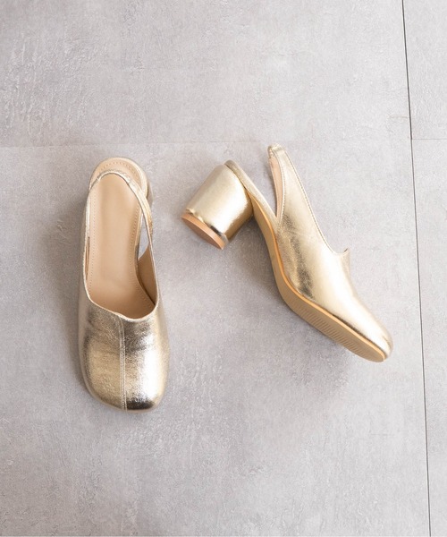 Fabby fabby（ファビィーファビィー）の「ラウンドスクエアバックストラップパンプス（パンプス・レディース・ブラック/シルバー/ゴールド/ワインレッド・SMALL/MEDIUM/LARGE）」の4枚目の写真