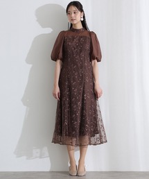 PourVous（プールヴー）の「【低身長用サイズあり】 七分袖&ロング 同窓会 パフスリーブ お呼ばれ 結婚式 フォーマル オケージョンドレス パーティー ドレス 二次会 成人式 謝恩会 20代 30代（ドレス）」