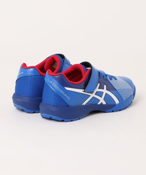ASICS（アシックス）の「ASICS KIDS LAZERBEAM アシックス レーザービーム FJ-MG【軽量】サッカーテイストモデル キッズスニーカー 通学 運動会 1本ベルト 1154A200（スニーカー・キッズ・ブルー系その他2/ホワイト系その他・19.0cm/20.0cm/21.0cm/21.5cm/22.0cm/22.5cm/23.0cm/23.5cm/24.0cm/24.5cm）」の3枚目の写真