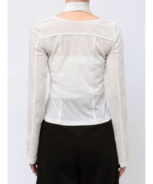 dazzlin（ダズリン）の「バリエシアーカットトップス（Tシャツ/カットソー・レディース・オフホワイト/ブラック/ピンク/ブルー・FREE）」の16枚目の写真