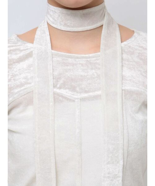 dazzlin（ダズリン）の「バリエシアーカットトップス（Tシャツ/カットソー・レディース・オフホワイト/ブラック/ピンク/ブルー・FREE）」の17枚目の写真