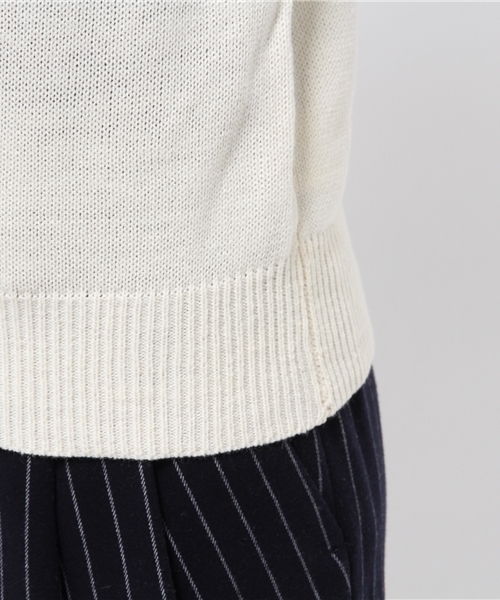 SEVENDAYS=SUNDAY（セブンデイズサンデイ）の「７Ｇジャガードロゴ　クルーネックプルオーバー（ニット/セーター・レディース・ネイビー/カーキ/オフホワイト・LARGE/MEDIUM）」の9枚目の写真