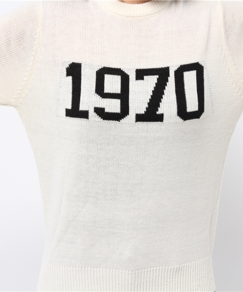 SEVENDAYS=SUNDAY（セブンデイズサンデイ）の「７Ｇジャガードロゴ　クルーネックプルオーバー（ニット/セーター・レディース・ネイビー/カーキ/オフホワイト・LARGE/MEDIUM）」の10枚目の写真