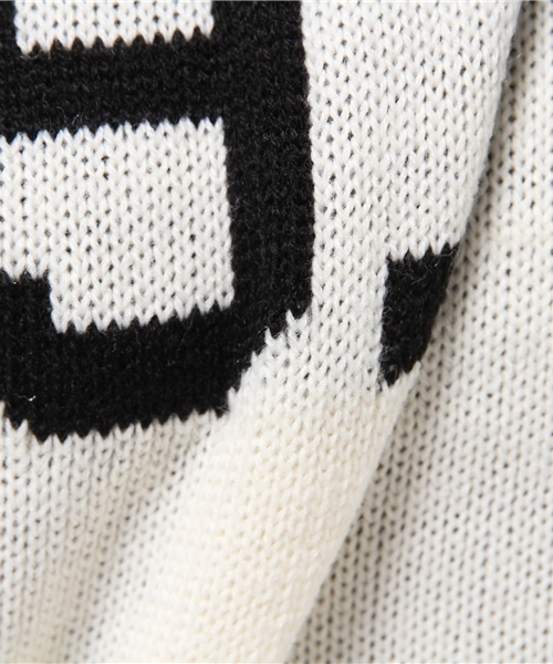 SEVENDAYS=SUNDAY（セブンデイズサンデイ）の「７Ｇジャガードロゴ　クルーネックプルオーバー（ニット/セーター・レディース・ネイビー/カーキ/オフホワイト・LARGE/MEDIUM）」の4枚目の写真