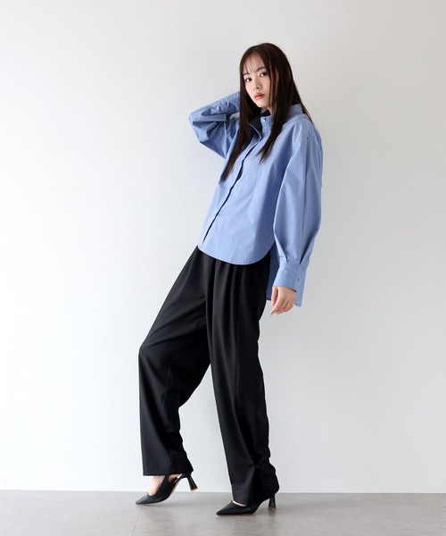 J by blue(ジェイバイブルー)の「2wayタックワイドパンツ(スラックス・レディース・グレー/ブラック/ベージュ・LARGE/MEDIUM)」の16枚目の写真