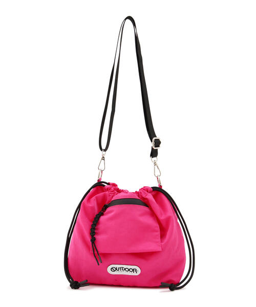 OUTDOOR PRODUCTS（アウトドアプロダクツ）の「◆【OUTDOOR PRODUCTSコラボ】巾着バッグ（ハンドバッグ・レディース・ピンク/ブラック/ベージュ・ﾌﾘ-）」の14枚目の写真