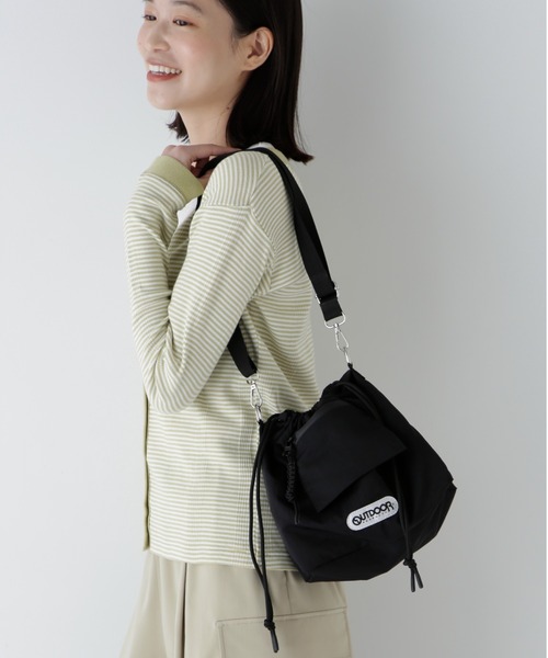 OUTDOOR PRODUCTS（アウトドアプロダクツ）の「◆【OUTDOOR PRODUCTSコラボ】巾着バッグ（ハンドバッグ・レディース・ピンク/ブラック/ベージュ・ﾌﾘ-）」の20枚目の写真