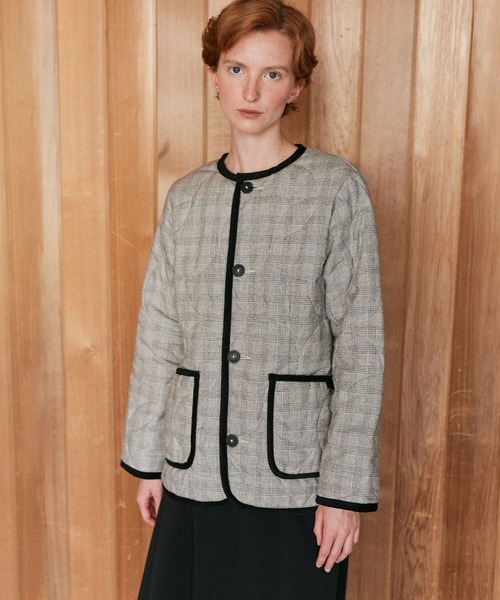 LAVENHAM(ラベンハム)の「Button Front Cornard Jacket Womens / ボタン フロント コナード ジャケット ウィメンズ(その他アウター・レディース・ブラック系その他/ベージュ・8/10/12/6/14)」の6枚目の写真