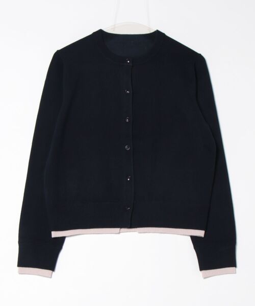 Jines（ジネス）の「ヘム配色クルーネックカーディガン（カーディガン/ボレロ・レディース・ホワイト/ネイビー/グリーン/レンガ・38）」の20枚目の写真