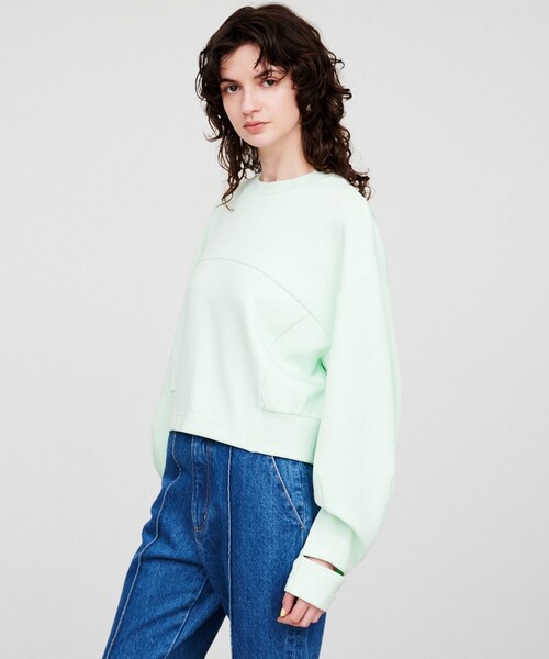 cloenc(クロエンス)の「【手洗い可】ダンボールスウェット(スウェット・レディース・ホワイト/ライトグレー/ライトグリーン・02)」の18枚目の写真