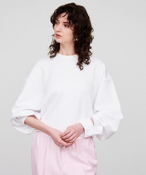 cloenc(クロエンス)の「【手洗い可】ダンボールスウェット(スウェット・レディース・ホワイト/ライトグレー/ライトグリーン・02)」の4枚目の写真