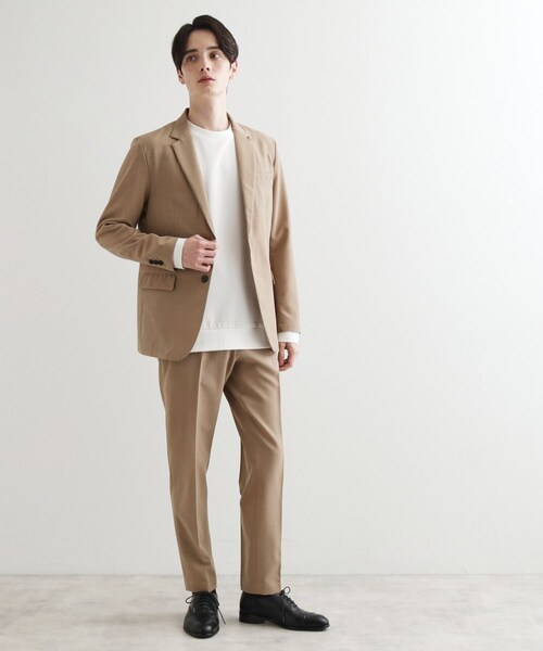 tk.TAKEO KIKUCHI(ティーケータケオキクチ)の「【WEB限定 マシンウォッシャブル】機能性エアリードライセットアップ/シングルジャケット&テーパードスラックス(セットアップ・メンズ・ベージュ/ネイビー/ブラック・04/03/02/01)」の20枚目の写真
