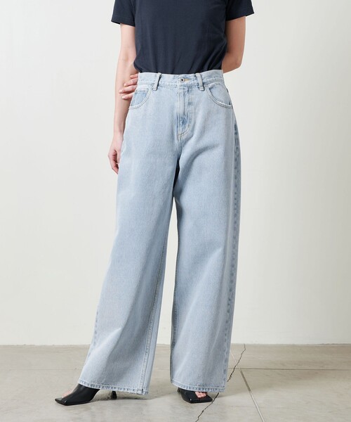 MARW UNITED ARROWS(マルゥ ユナイテッドアローズ)の「<MARW UNITED ARROWS>デニム ワイドパンツ(デニムパンツ・レディース・ブラック/ライトブルー・34/36/38)」の3枚目の写真