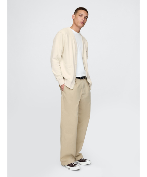 GAP（ギャップ）の「ヴィンテージソフト GAPロゴ カーディガン(ユニセックス)（カーディガン/ボレロ・メンズ・ブラック/ベージュ/ライトグレー・XL/L/M/S/XS）」の4枚目の写真