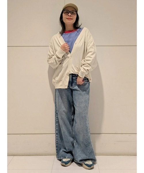 GAP（ギャップ）の「ヴィンテージソフト GAPロゴ カーディガン(ユニセックス)（カーディガン/ボレロ・メンズ・ブラック/ベージュ/ライトグレー・XL/L/M/S/XS）」の11枚目の写真