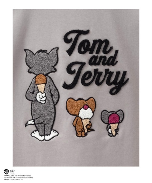 Tom＆Jerry（トムアンドジェリー）の「【TOM&JERRY /トムとジェリー】 バックサガラ刺繍Tシャツ（Tシャツ/カットソー・メンズ・グレイッシュベージュ/ブルー系・M/L/XL）」の8枚目の写真