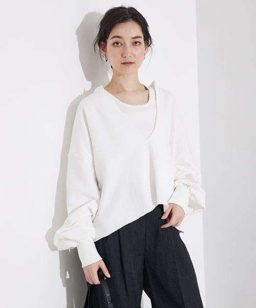 qualite｜キーネックオーバースウェット | Rakuten Fashion(楽天