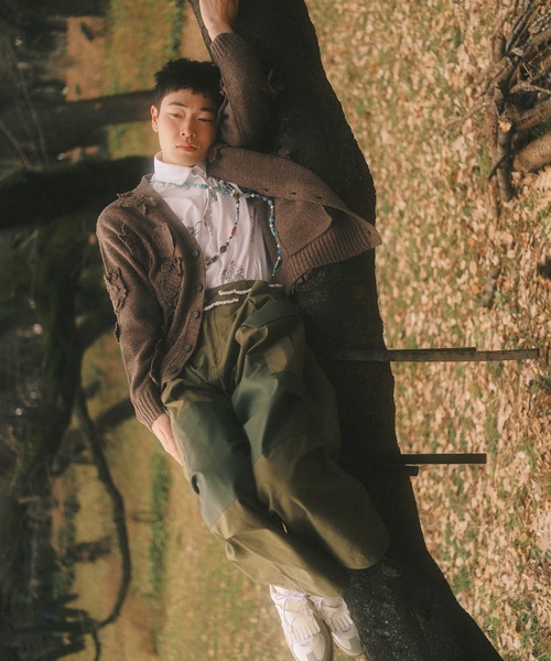 amok（アモク）の「MONSTER CROCHET KNIT CARDIGAN（カーディガン/ボレロ・メンズ・ブラウン/レッド・S/M）」の4枚目の写真