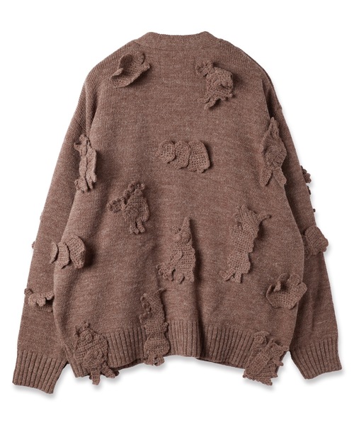 amok（アモク）の「MONSTER CROCHET KNIT CARDIGAN（カーディガン/ボレロ・メンズ・ブラウン/レッド・S/M）」の10枚目の写真