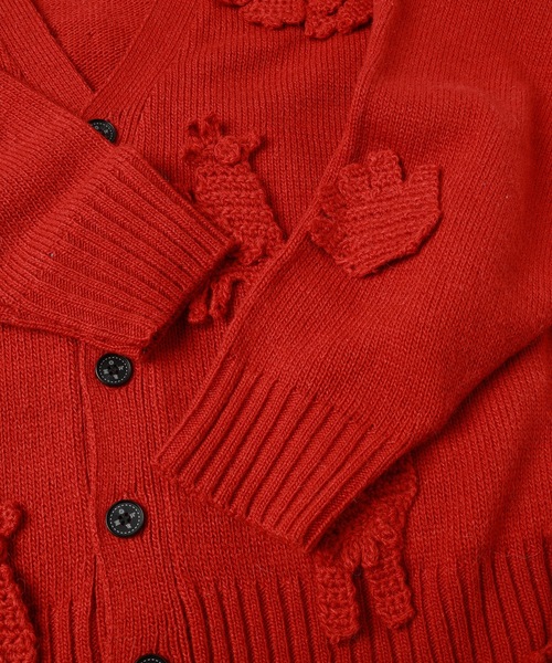 amok（アモク）の「MONSTER CROCHET KNIT CARDIGAN（カーディガン/ボレロ・メンズ・ブラウン/レッド・S/M）」の16枚目の写真