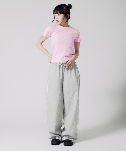 Chick（チック）の「Basic Tight CHIBI T-shirt / ベーシック タイトシルエットチビTシャツ 2026年春夏（Tシャツ/カットソー・レディース・ライトブルー/ブラック/ホワイト/ライトピンク/ライトイエロー・FREE）」の9枚目の写真