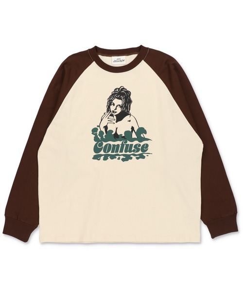 SPINNS(スピンズ)の「ラグラン長袖ロンT/ガールデザイン(Tシャツ/カットソー・メンズ・ホワイト系その他/ホワイト系その他2/ホワイト系その他3・ONESIZE)」の2枚目の写真