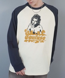 ラグラン長袖ロンT/ガールデザイン