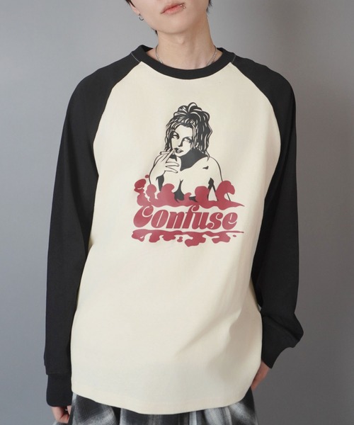 SPINNS(スピンズ)の「ラグラン長袖ロンT/ガールデザイン(Tシャツ/カットソー・メンズ・ホワイト系その他/ホワイト系その他2/ホワイト系その他3・ONESIZE)」の12枚目の写真