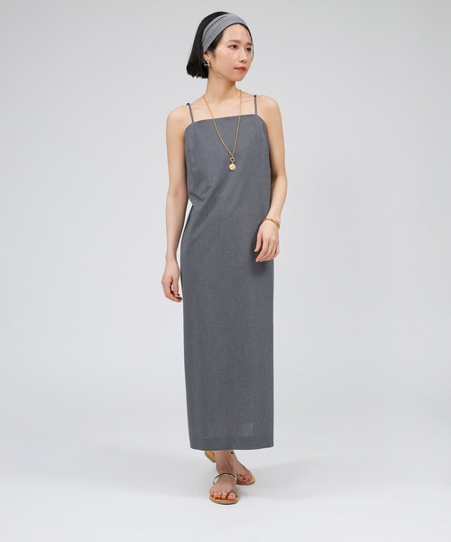 BABYLONE（バビロン）の「ソモウライクキャミワンピース（ワンピース・レディース・チャコール/ベージュ・FREE）」の6枚目の写真