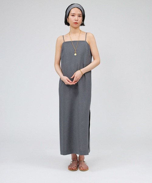 BABYLONE（バビロン）の「ソモウライクキャミワンピース（ワンピース・レディース・チャコール/ベージュ・FREE）」の3枚目の写真