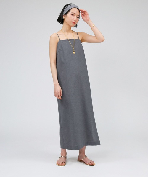 BABYLONE（バビロン）の「ソモウライクキャミワンピース（ワンピース・レディース・チャコール/ベージュ・FREE）」の4枚目の写真