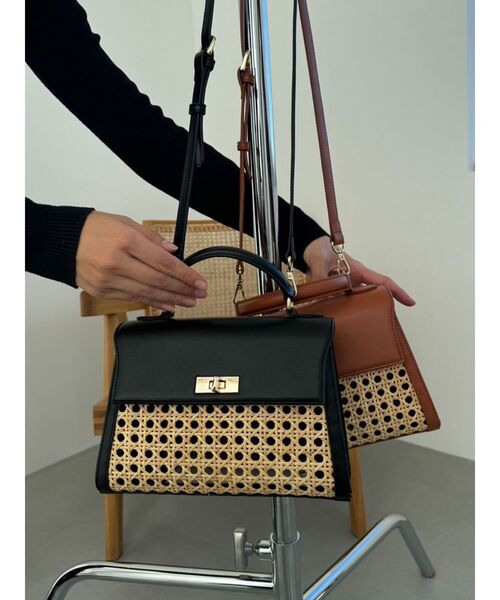 LAGUNAMOON（ラグナムーン）の「ラタンコンビミニバッグ（ハンドバッグ・レディース・ブラック/ブラウン・FREE）」の11枚目の写真