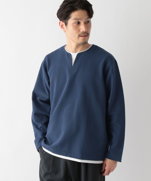 GLOBAL WORK(グローバルワーク)の「キーネックレイヤード/長袖/一部店舗限定/321981(Tシャツ/カットソー・メンズ・チャコールグレー/ライトグレー/グリーン/ブルー/ネイビー・SMALL/MEDIUM/LARGE/X-LARGE)」の5枚目の写真