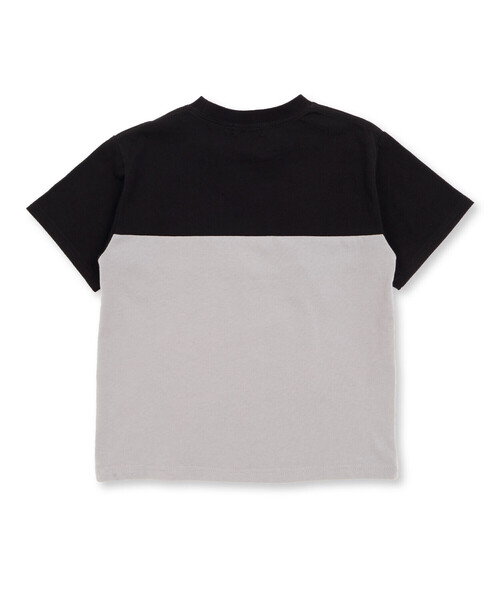 BeBe Petits Pois Vert（ベベプチポワヴェール）の「天竺バイカラーステッチテープポイント半袖Tシャツ(95~160cm)（Tシャツ/カットソー・キッズ・ブラック/ブルー・120cm/150cm/160cm/140cm/130cm/100cm/110cm/95cm）」の12枚目の写真