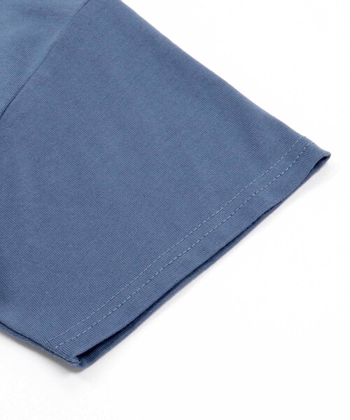 BeBe Petits Pois Vert（ベベプチポワヴェール）の「天竺バイカラーステッチテープポイント半袖Tシャツ(95~160cm)（Tシャツ/カットソー・キッズ・ブラック/ブルー・120cm/150cm/160cm/140cm/130cm/100cm/110cm/95cm）」の16枚目の写真