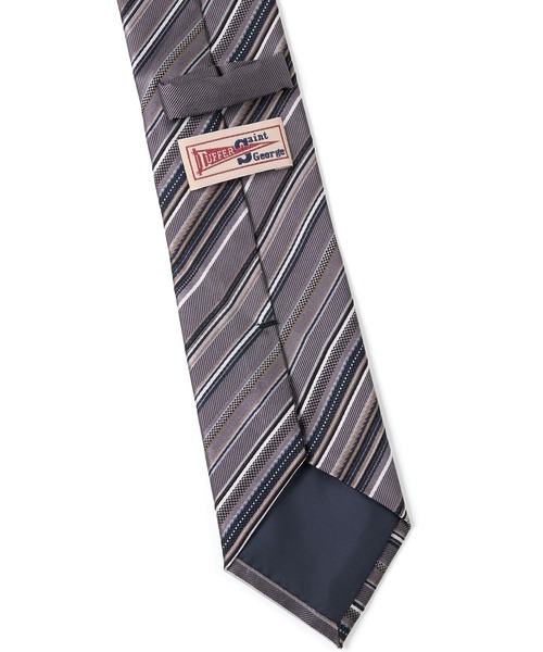 The DUFFER of ST.GEORGE（ザダファーオブセントジョージ）の「DUFFER ORIGINAL STRIPE×SOLID TIE：DUFFERオリジナル ストライプタイ（ネクタイ・メンズ・グレー/ネイビー/バーガンディー・F）」の5枚目の写真