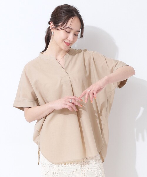 SHOO・LA・RUE(シューラルー)の「【高レビュー/洗える/UV/吸水速乾】洗濯後しわになりにくいリネンブレンドドルマンシャツ(シャツ/ブラウス・レディース・ブラウン系/ブルー系2/ホワイト/グリーン系/ブラック系1/パープル・01/02/03/04)」の17枚目の写真