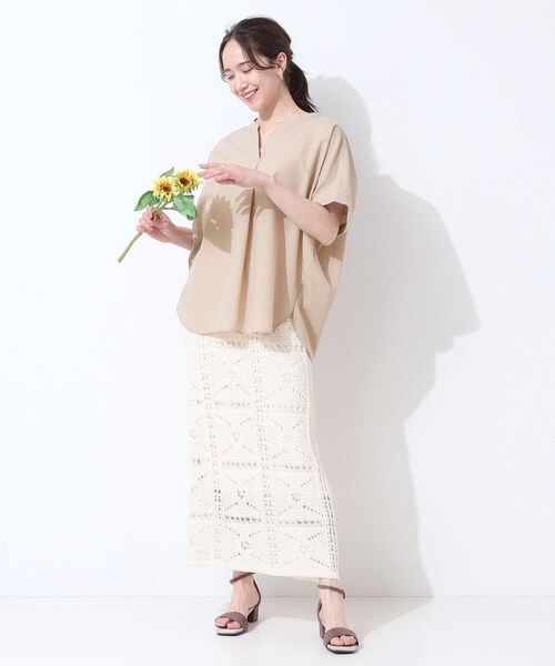 SHOO・LA・RUE(シューラルー)の「【高レビュー/洗える/UV/吸水速乾】洗濯後しわになりにくいリネンブレンドドルマンシャツ(シャツ/ブラウス・レディース・ブラウン系/ブルー系2/ホワイト/グリーン系/ブラック系1/パープル・01/02/03/04)」の19枚目の写真